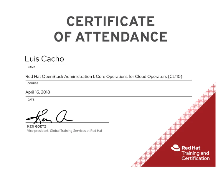 Red Hat - CL110 - Openstackv13